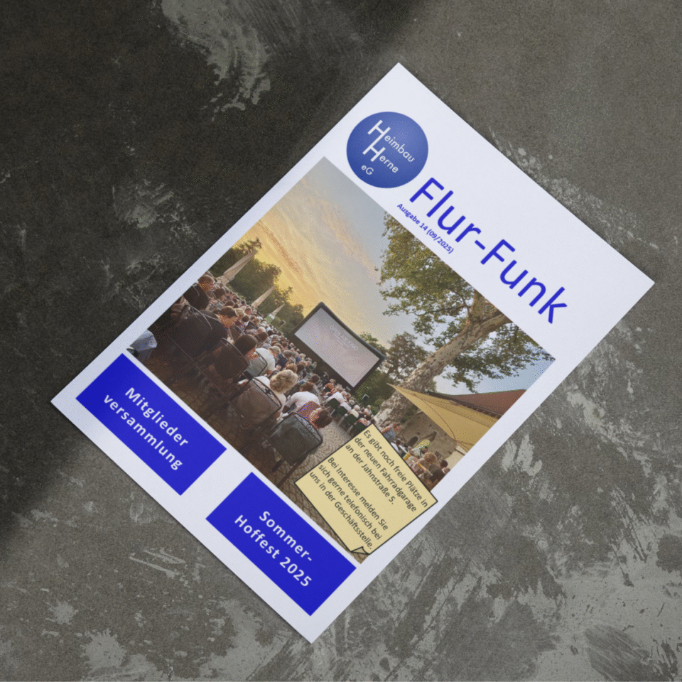 Eine Zeitschrift liegt auf einem dunklen Marmor Boden