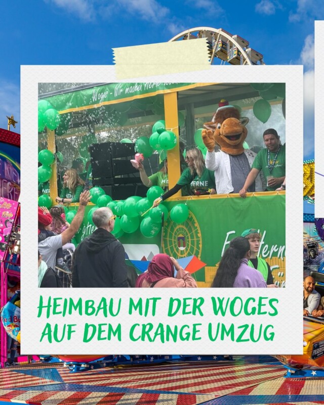 🎡 Gestern hieß es wieder: Kirmeszeit in Herne! 🎉
Unsere Heimbau ist stolz, auch dieses Jahr wieder beim traditionellen Kirmesumzug gemeinsam mit der WOGES Herne auf dem Wagen dabei zu sein. Zusammen mit den anderen Vertretern der WOGES hatten wir jede Menge Spaß – ein echtes Highlight voller Teamgeist und guter Laune! 💙